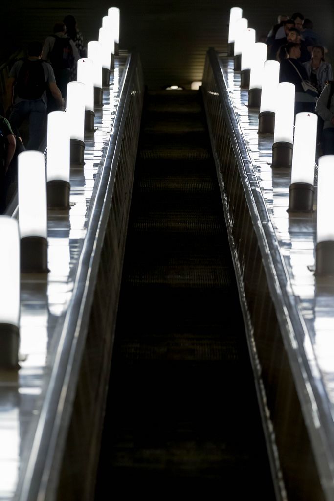 Escalator in Moscow metro