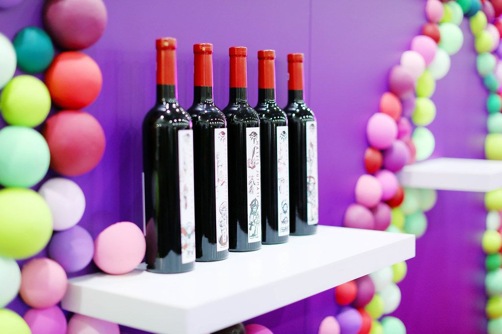 Five bottles of red wine at GoodWine, Wine Fair (Flip 2019)