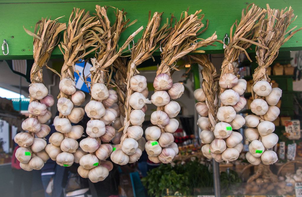 Fresh Garlic at the Market