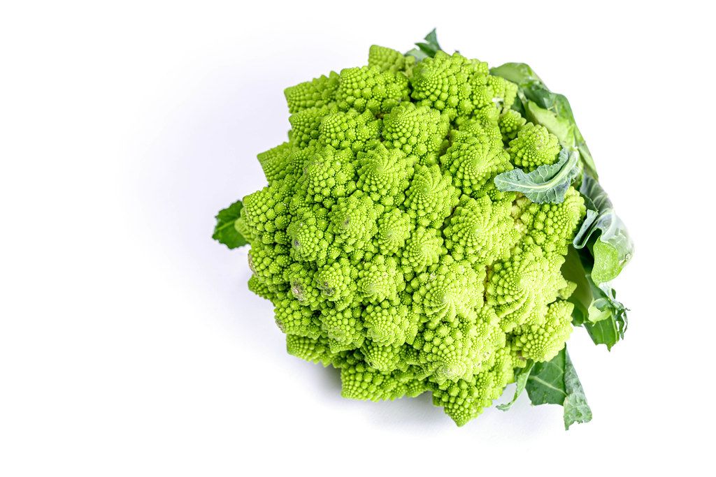 Fresh Romanesco broccoli, or Roman cauliflower