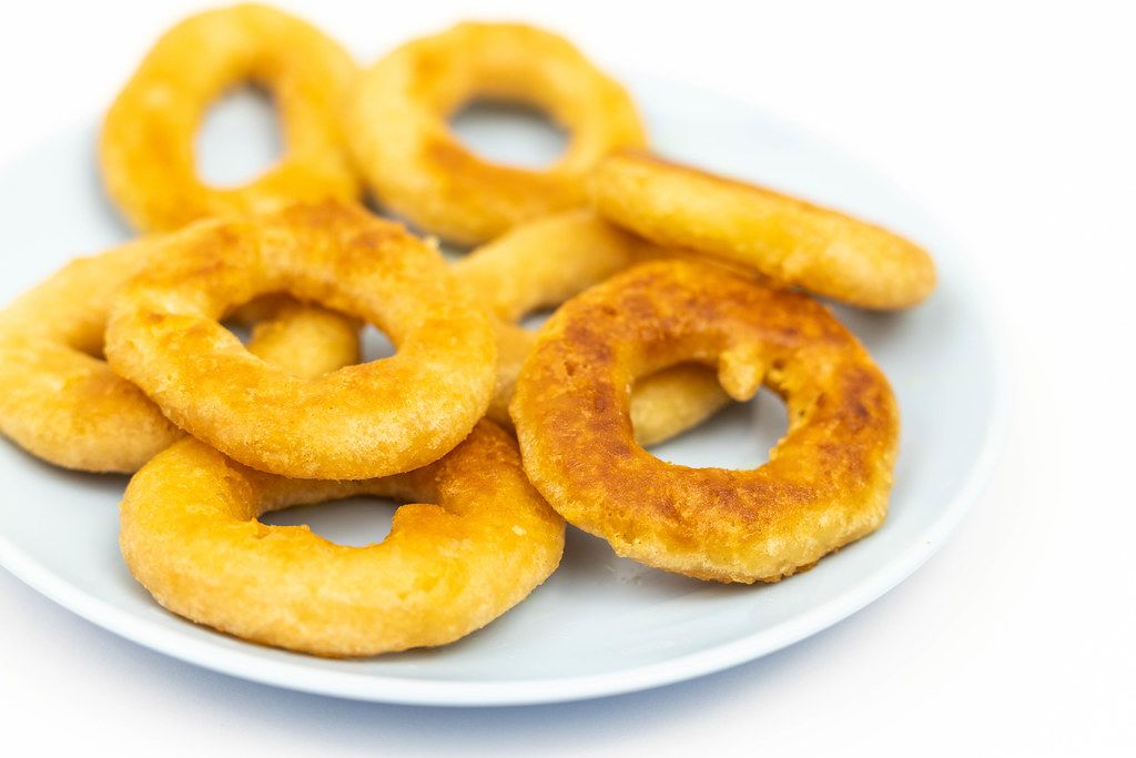 Fried Fish Rings served on the plate