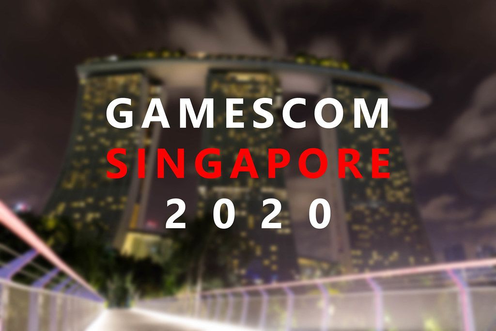 Gamescom asia in in Singapur (Singapore) Froschperspektive. Das Hotel Marina Bay Sands bei Nacht