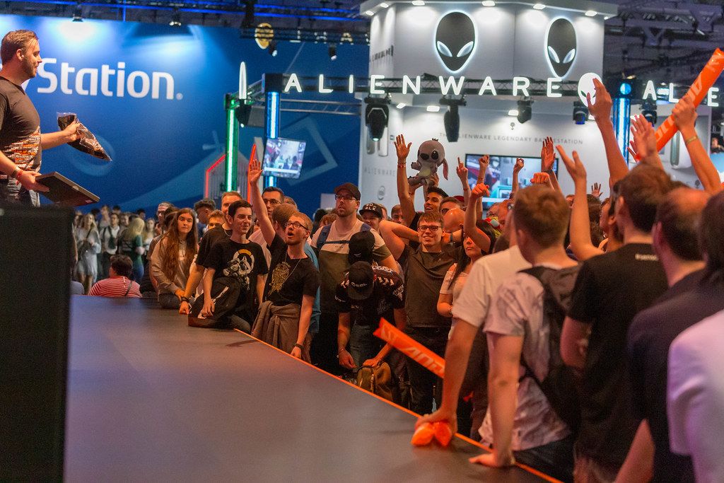 Give-away beim Alienware Messe-Event auf der Gamescom