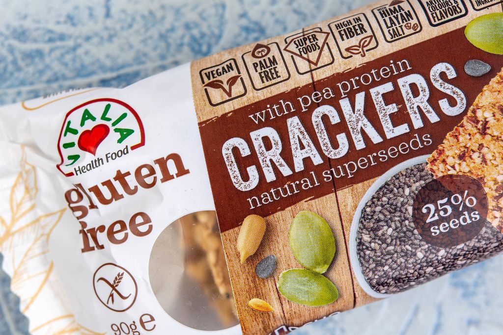 Gluten Free Crackers with Chia Seeds package