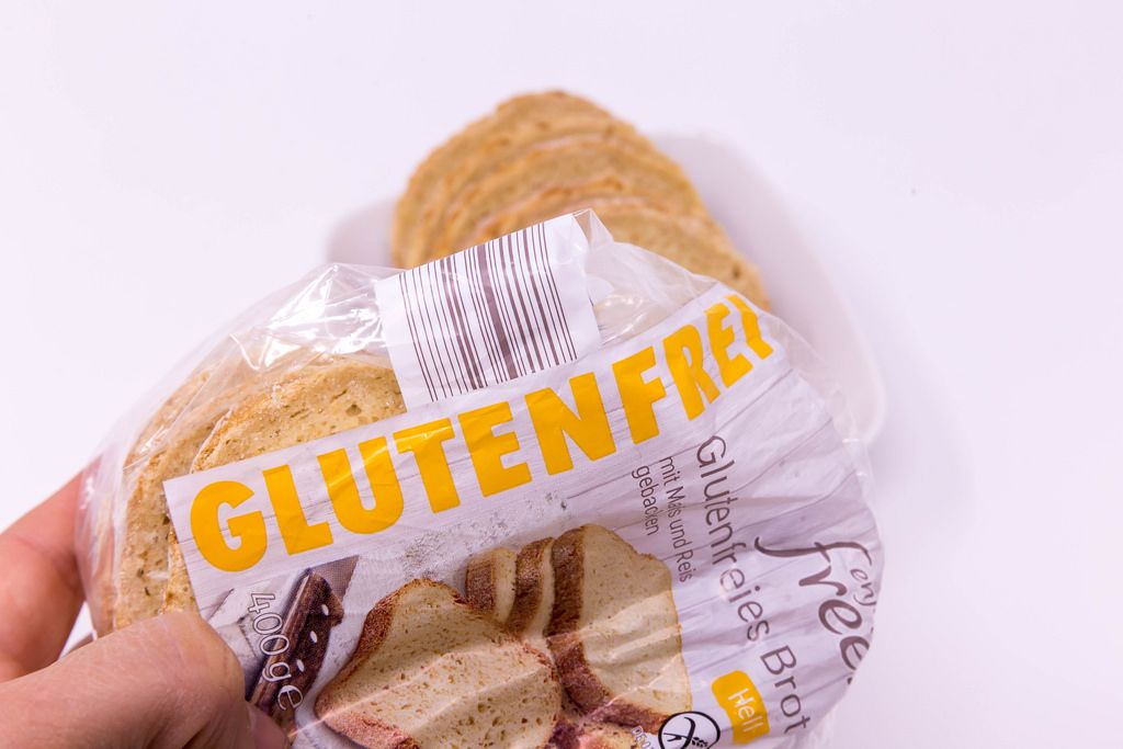 Glutenfreies Brot in Verpackung