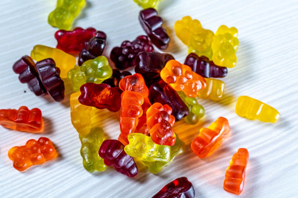 Gummies, gummi candies, gummy candies, or jelly sweets are a broad category...