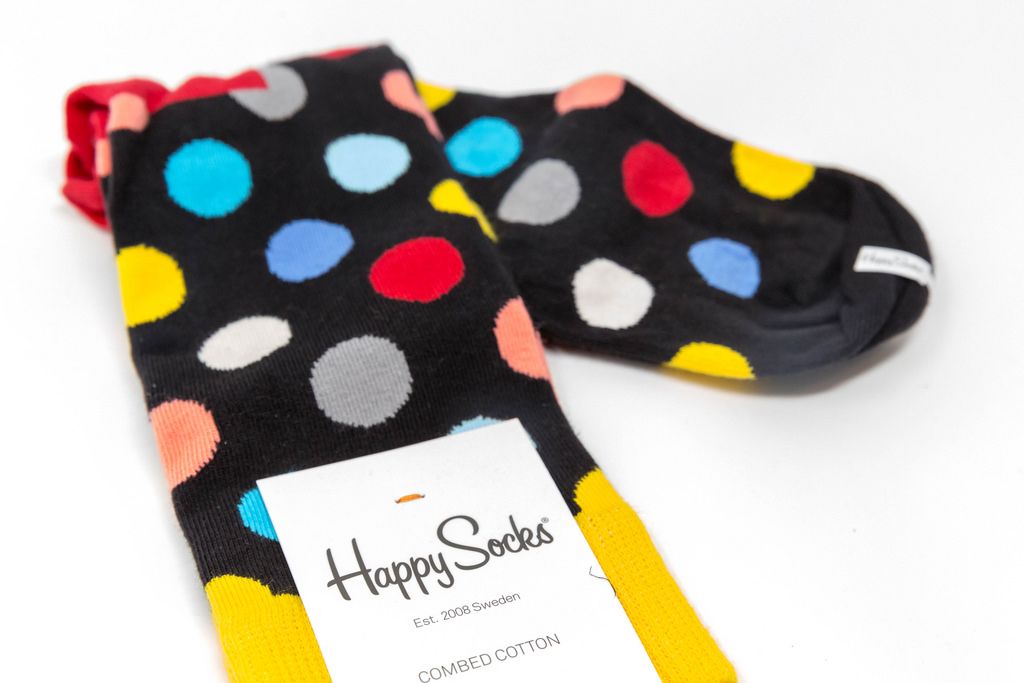 Happy Socks - colourful dotted socks made from combed cotton