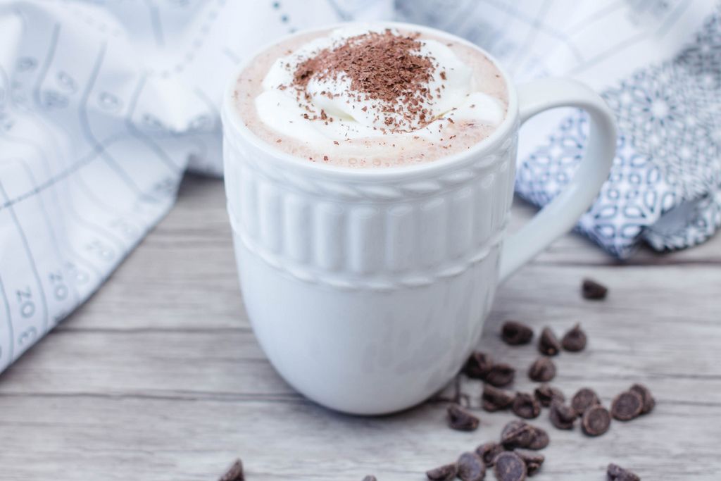 Hot Chocolate in a White Mug