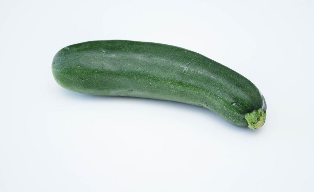 Isolated Zucchini on a White Background