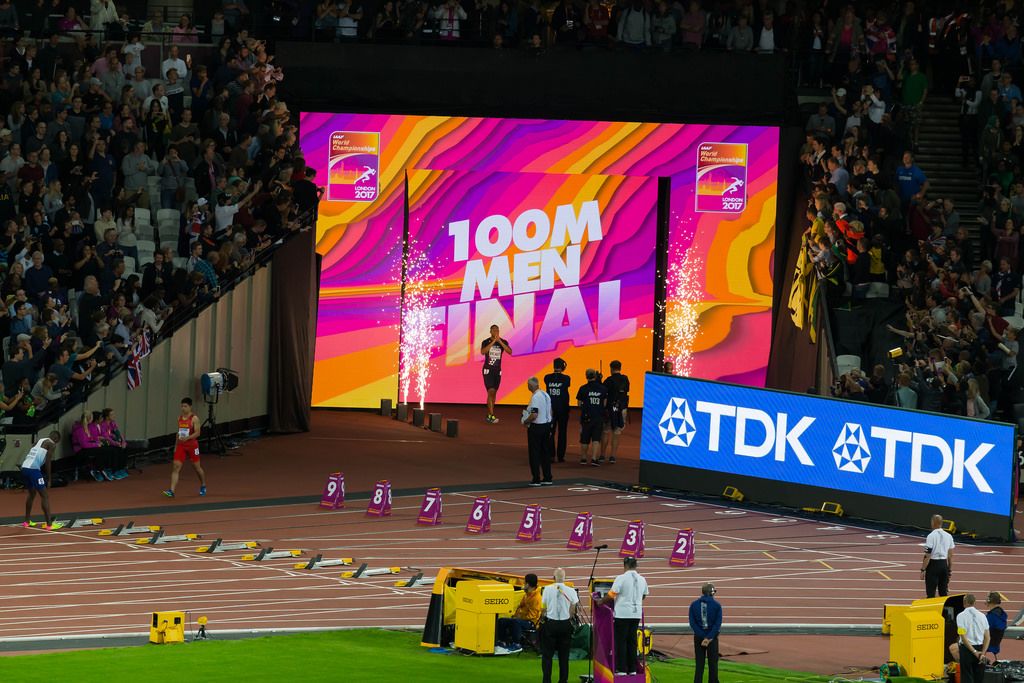 Jimmy Vicaut (100 Meter Lauf) bei den IAAF Leichtathletik-Weltmeisterschaften 2017 in London