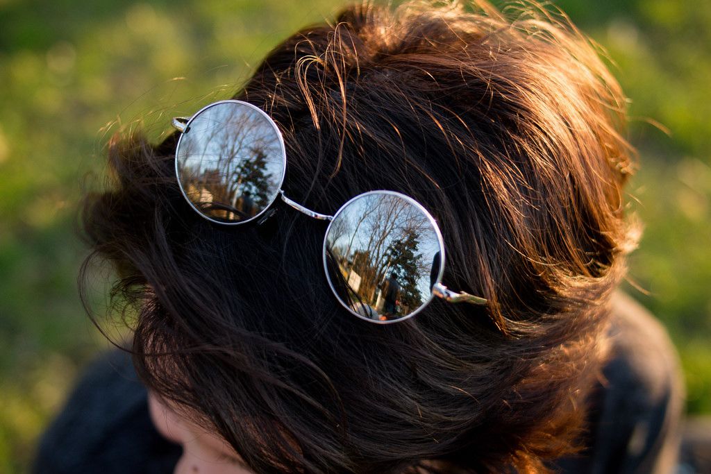 Lifestyle Close Up Shot of Sunglasses