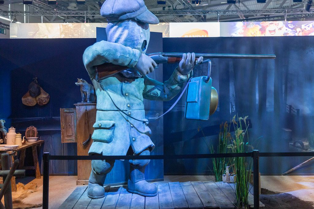Little Nightmares 2 station with Hugh video game character statue at Gamescom