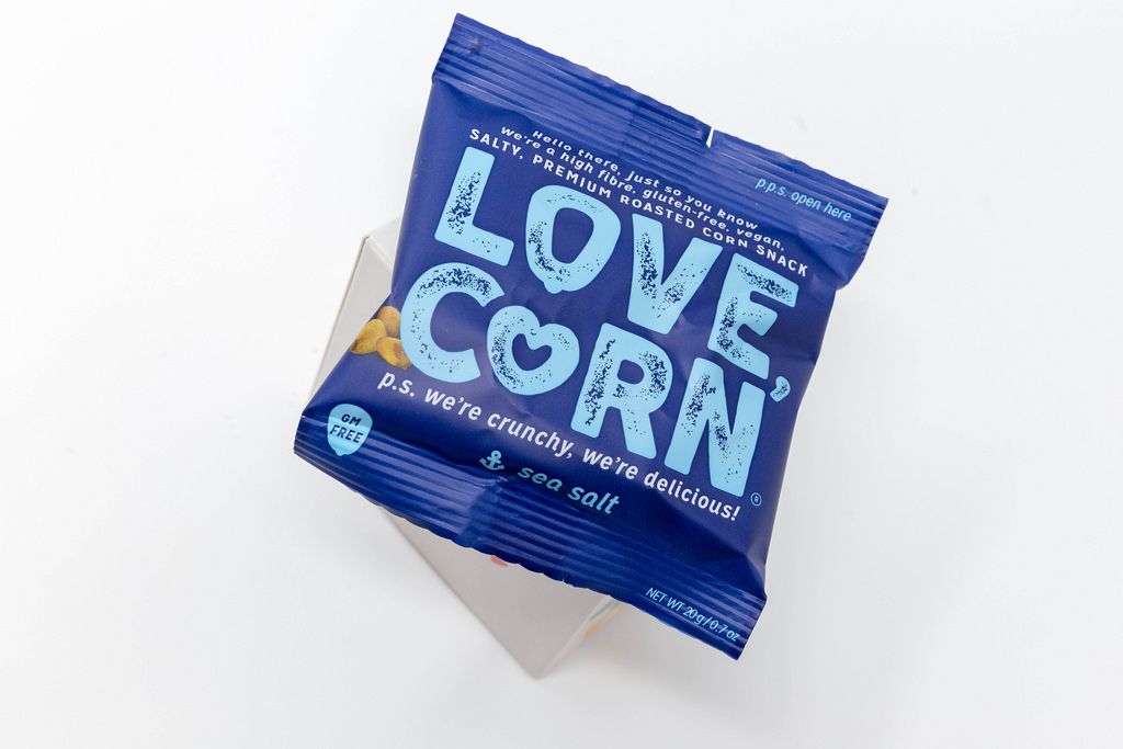 Love Corn -  vegan, gluten free roasted corn snack with sea salt