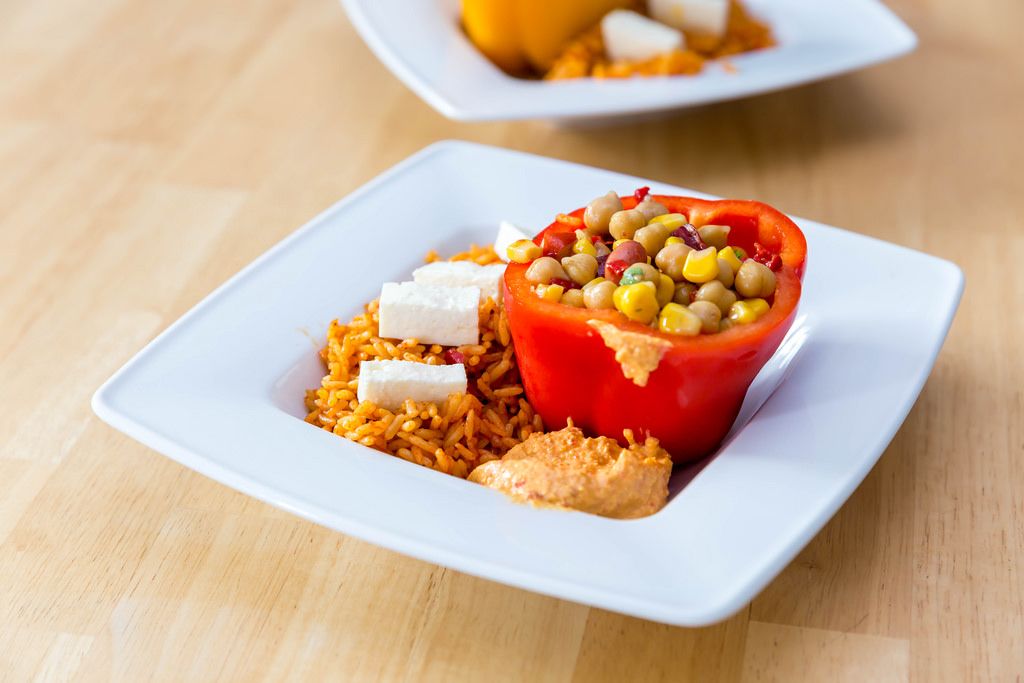 Mexican Style Recipes: Rice, Peppers, Cheese and Humus