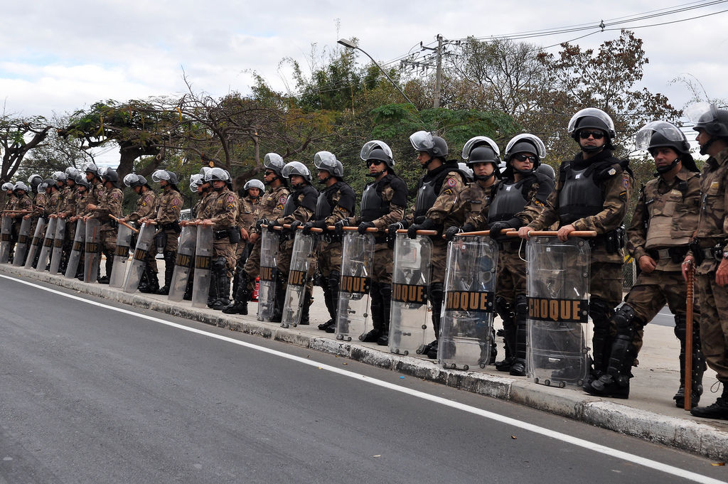 Militär-Polizei bei der Fußball-WM 2014 in Brasilien