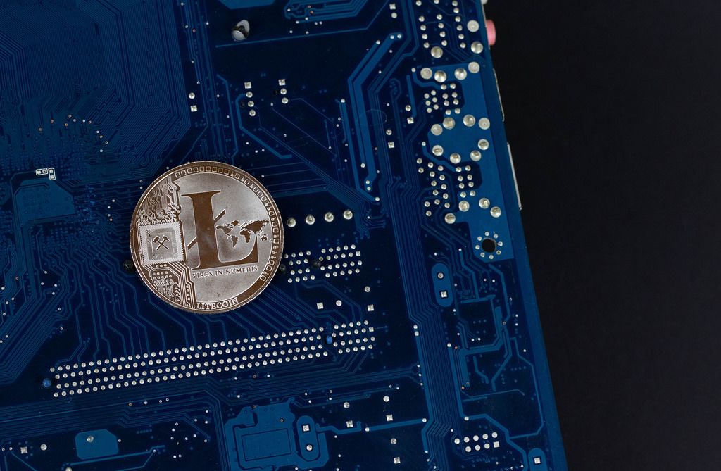 Münze der digitalen Währung Litecoin