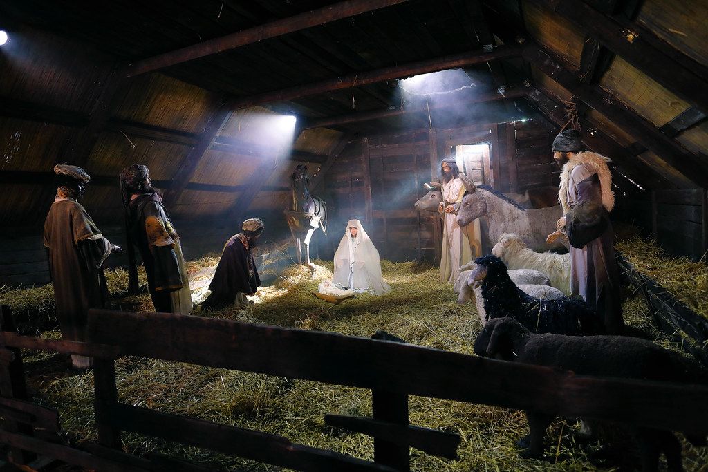 Christmas Nativity Scene Festive Installation Creative Commons Bilder