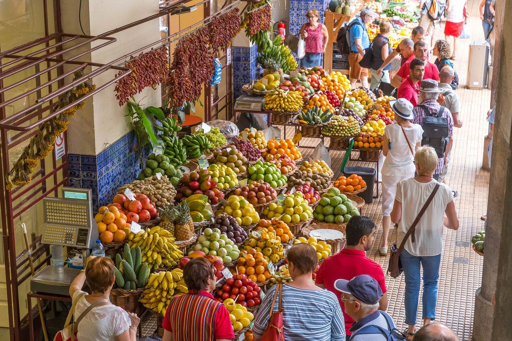 Obst auf dem Mercado dos Lavradores in Funchal
