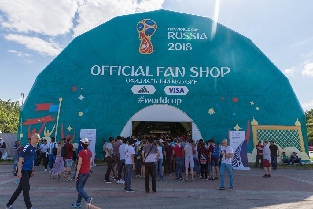 Official Russia 2018 fan shop in Moscow
