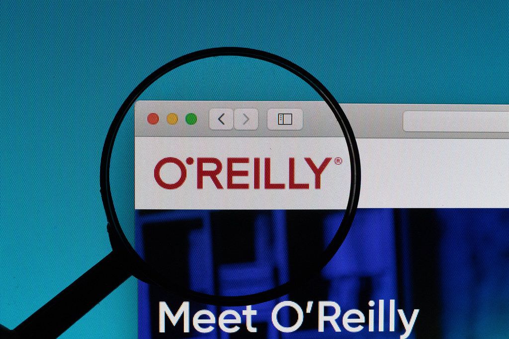 O'Reilly Media logo under magnifying glass