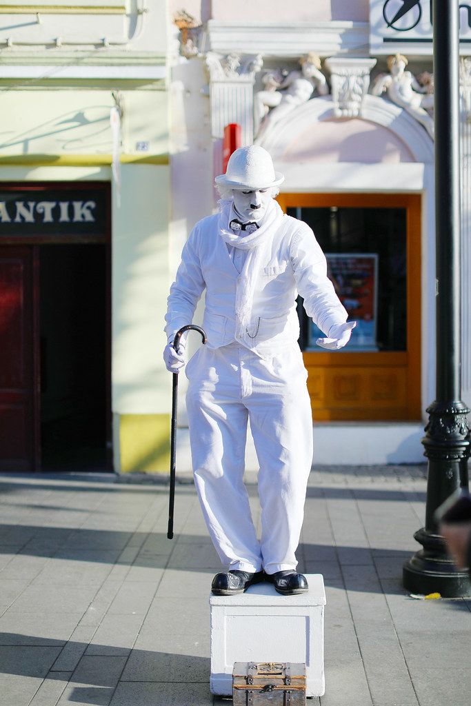 Pantomime clown in the street