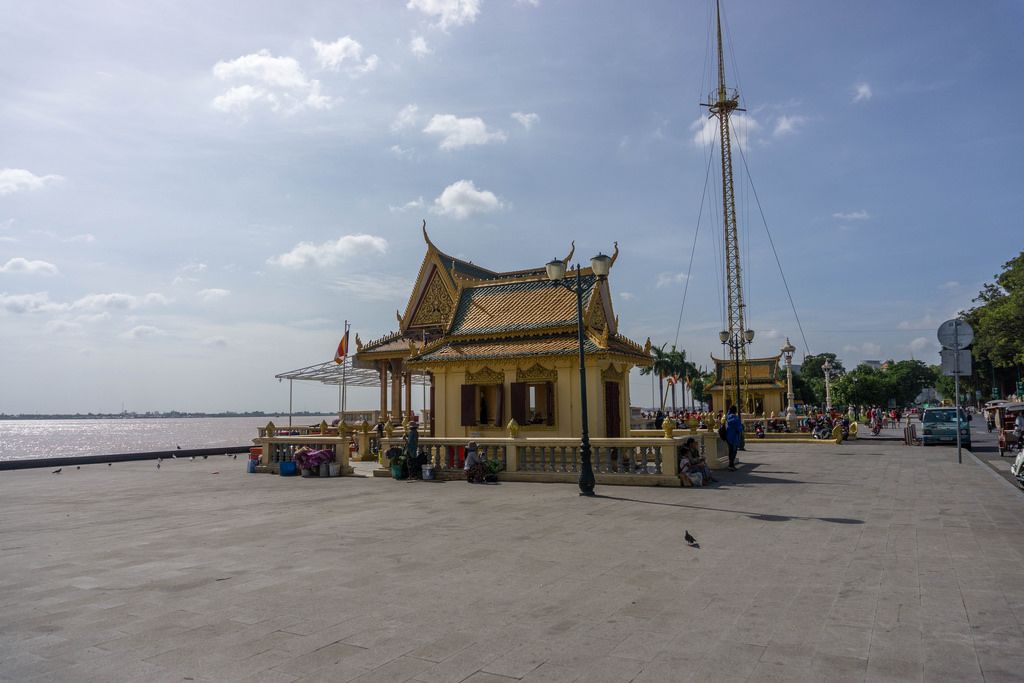 Phnom Penh Promenade am Ufer des Mekong River