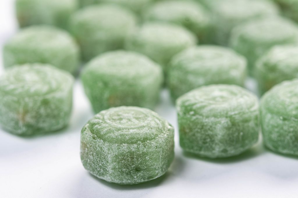 Pile of Green Menthol Candies