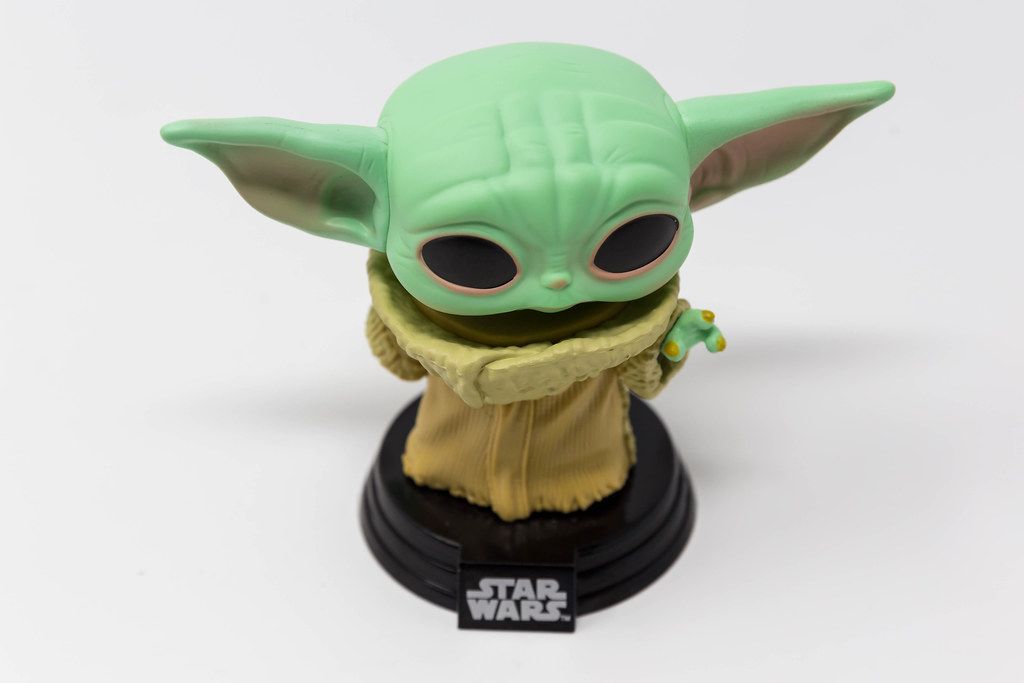 POP! The Mandalorian - Baby Yoda The Child vinyl figure for Star Wars collectors on a white background