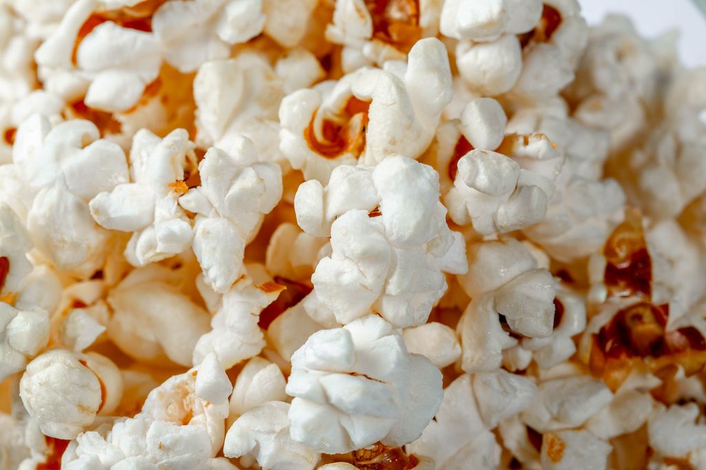 Popcorn background close up