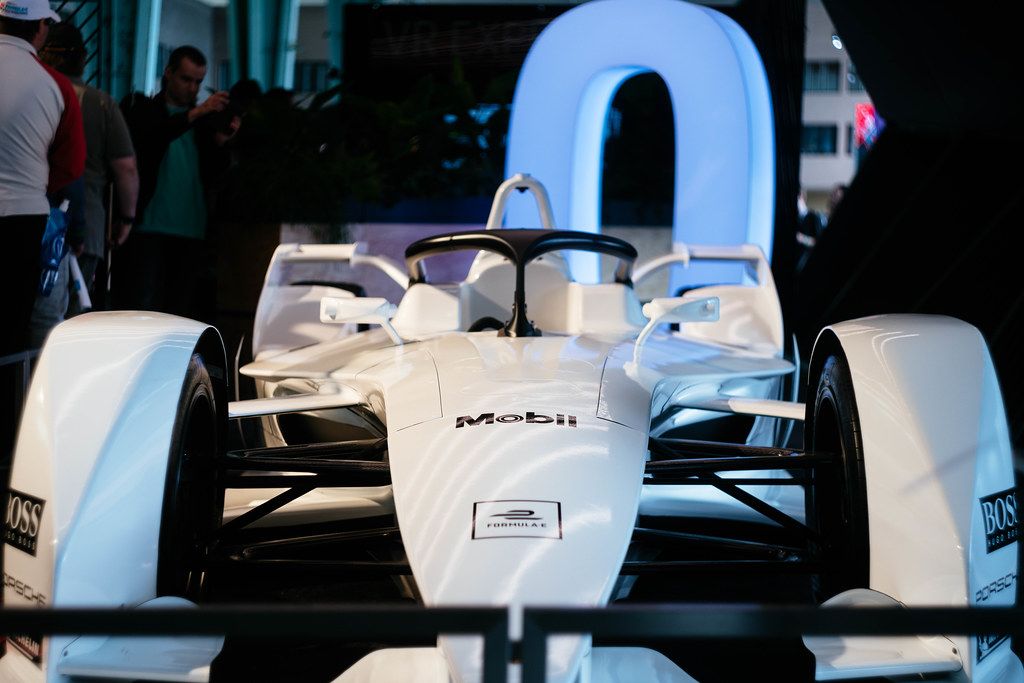 Porsche's future Formula E car, front view