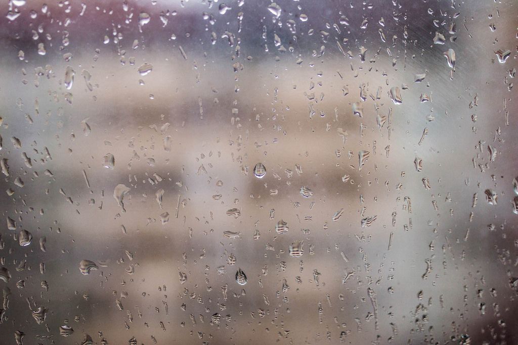Raindrops on the window. Blurry background.jpg