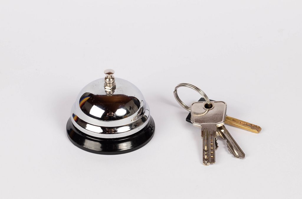 Reception bell and hotel room key (Flip 2019) (Flip 2019) Flip 2019