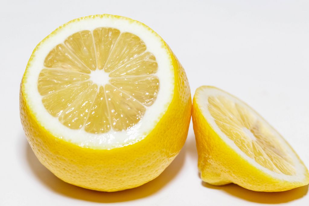 Ripe yellow lemon close-up