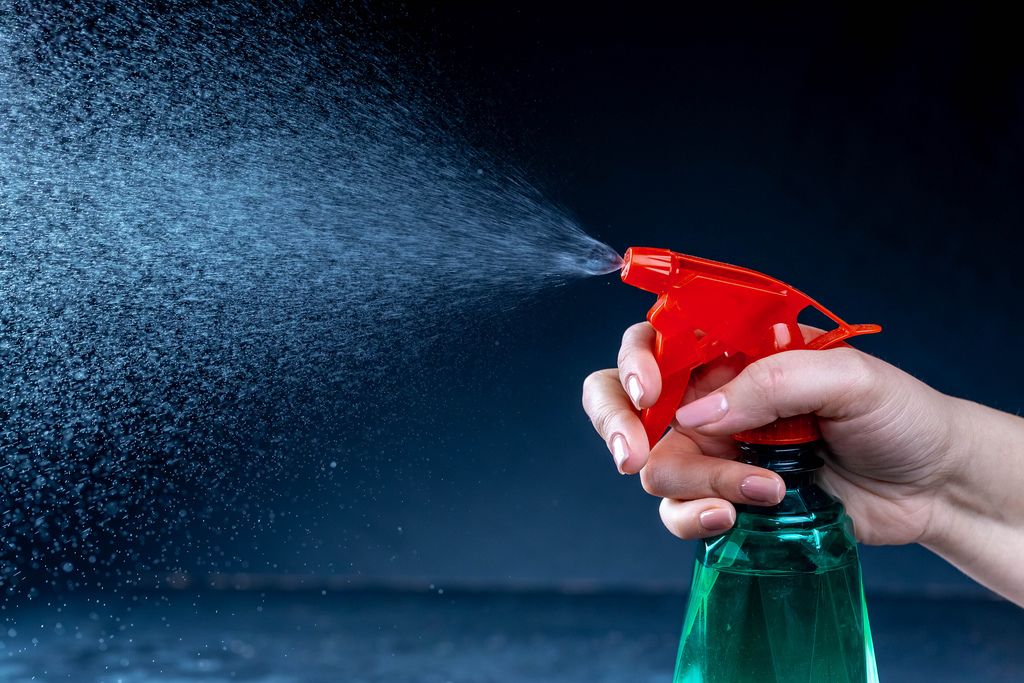 Spray in the female hand