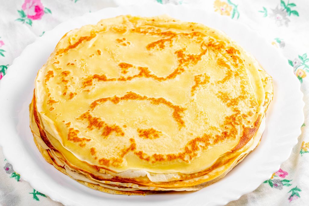 Stack of pancakes on a plate (Flip 2019)