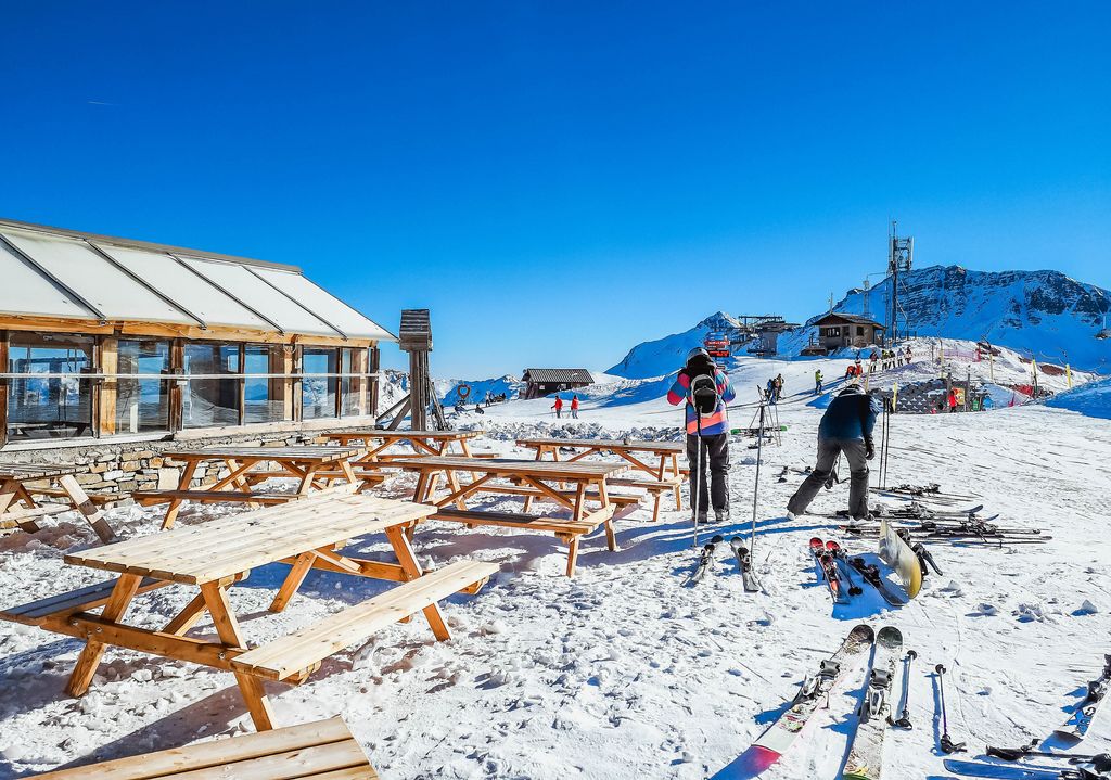Terrace in the mountains ski resort (Flip 2019) (Flip 2019) Flip 2019