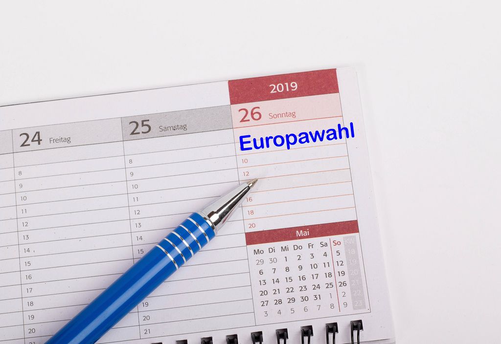 Text Europawahl on calendar