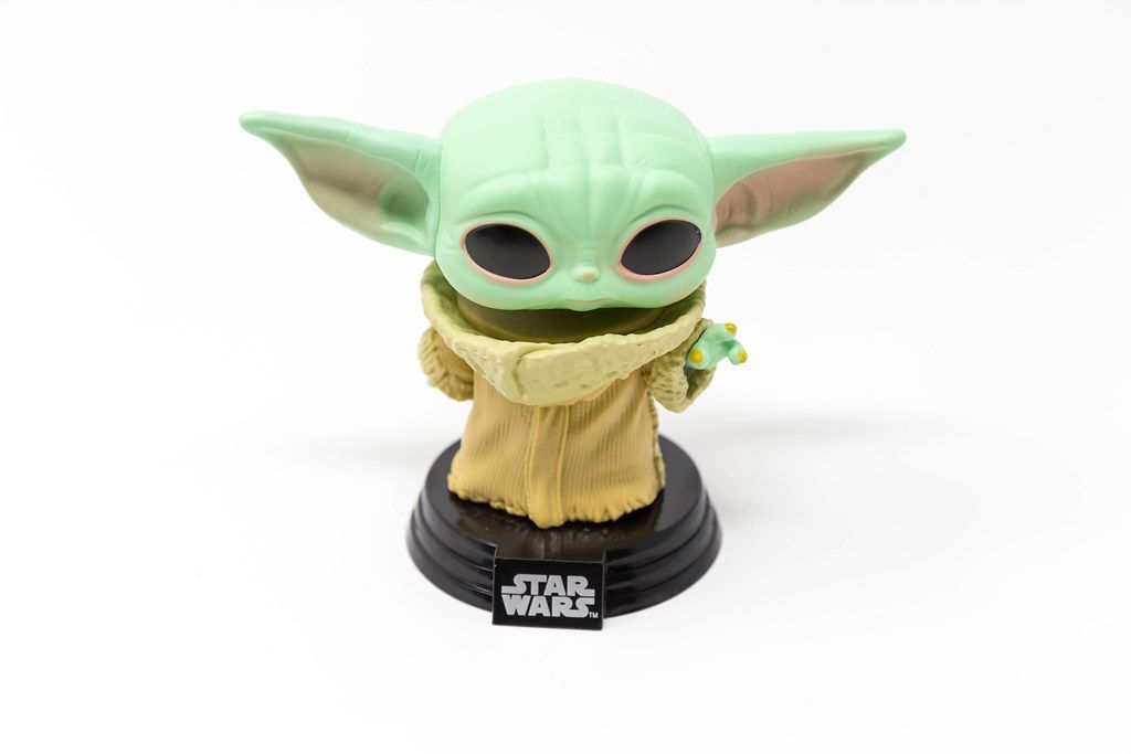 The Mandalorian - Baby Yoda. Favorite Star Wars character in a vinyl bobblehead figure