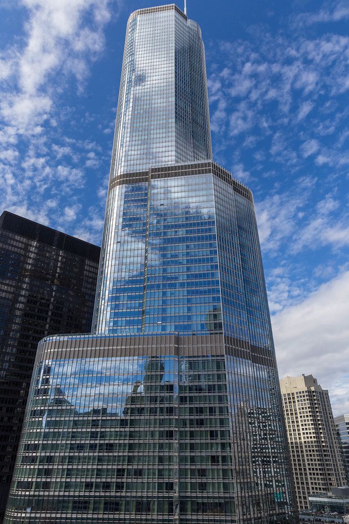 The Trump International Hotel and Tower in Downtown Chicago: second-tallest building in the city