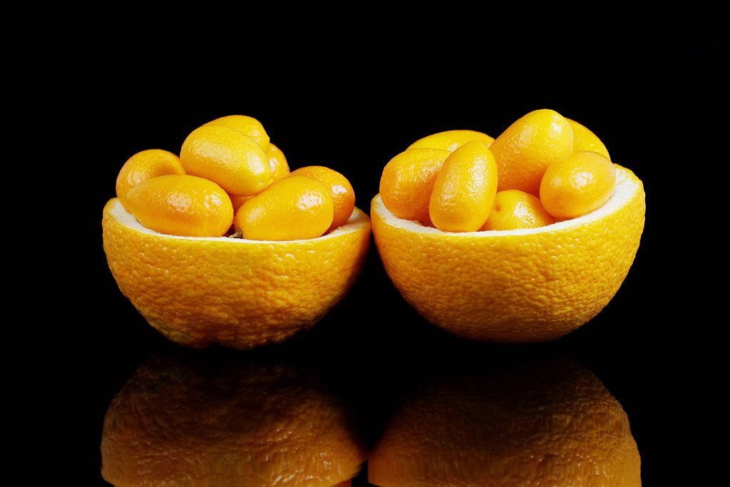 Round Orange Fruit Slices On Black Background Flip 2019 Creative
