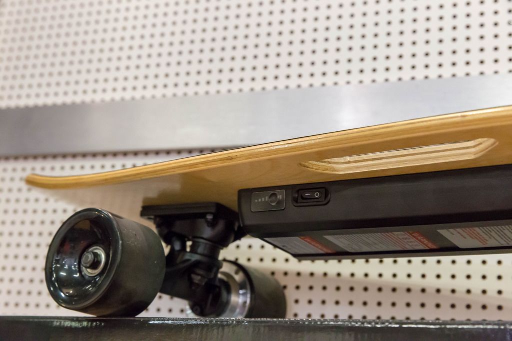 Unterseite eines Elektro-Skateboards - IAW Köln 2018