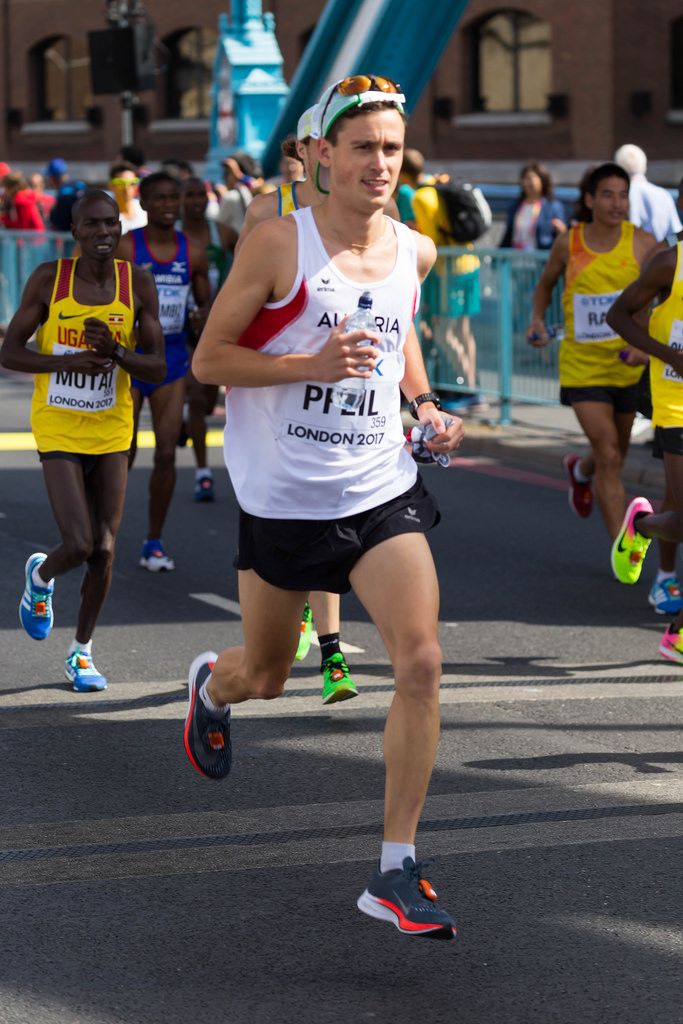 Valentin Pfeil und weitere Läufer (Marathon Finale) bei den  IAAF Leichtathletik-Weltmeisterschaften 2017 in London