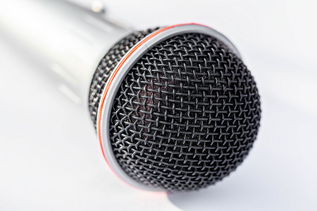 Vintage karaoke microphone