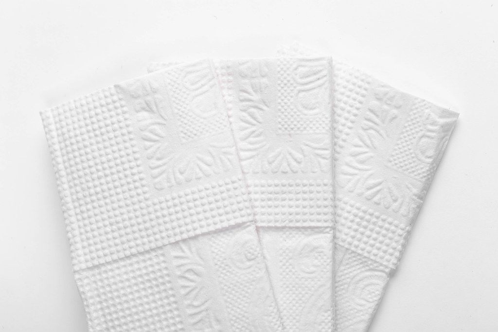 White paper napkins closeup (Flip 2019)