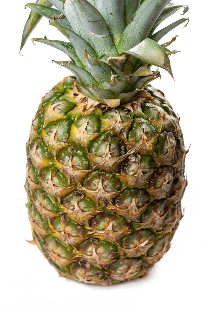 Whole Pineapple on the white background