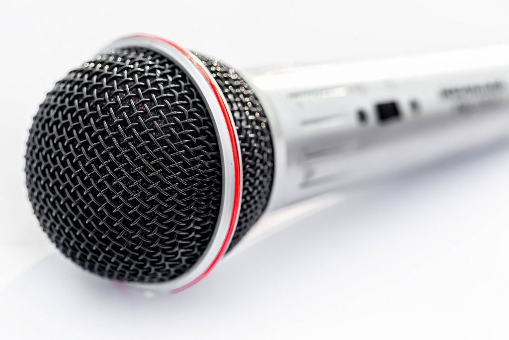 Wireless microphone closeup