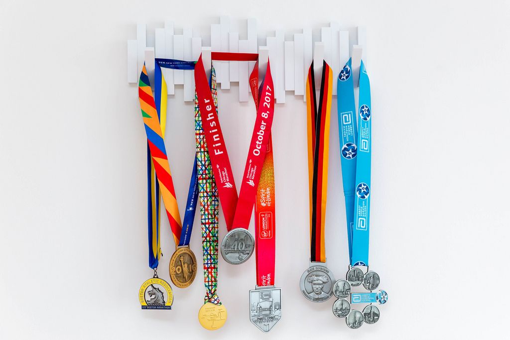 World Marathon Medaillen aus Boston, New York, Tokio, Chicago, London und Berlin
