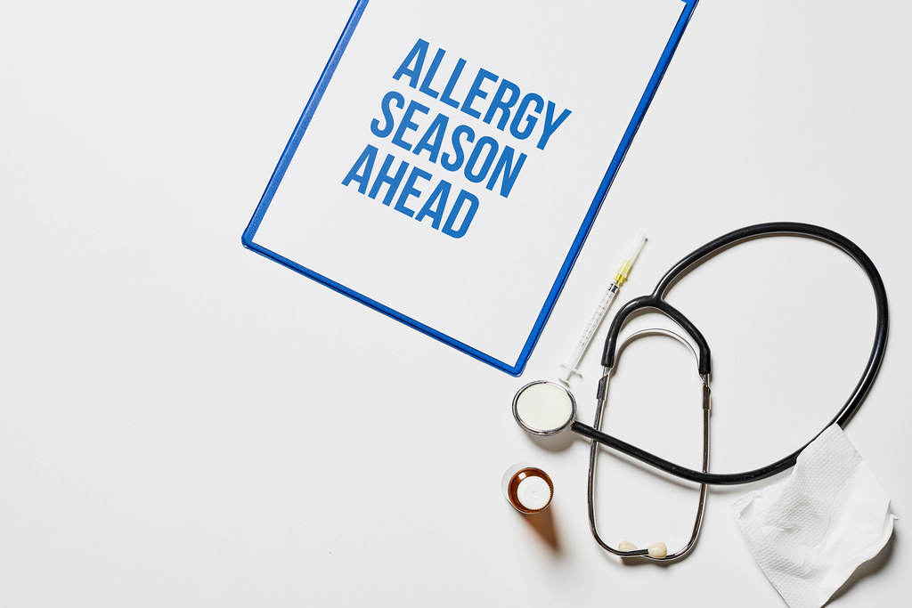 Allergy season ahead - medical concept