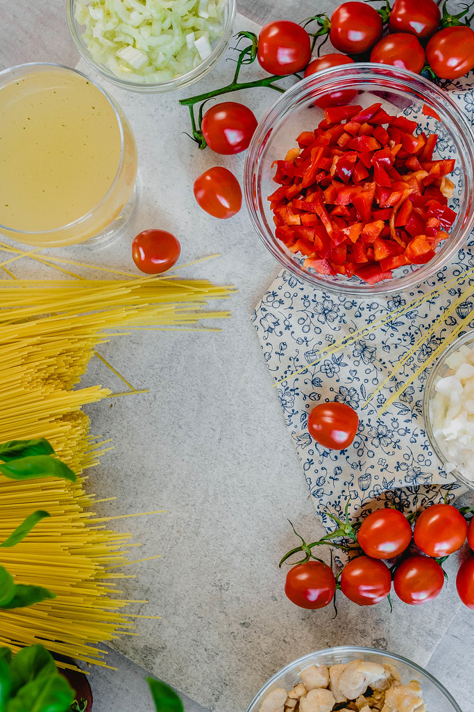 Chicken  Spagetti Recipe With Tomatoes