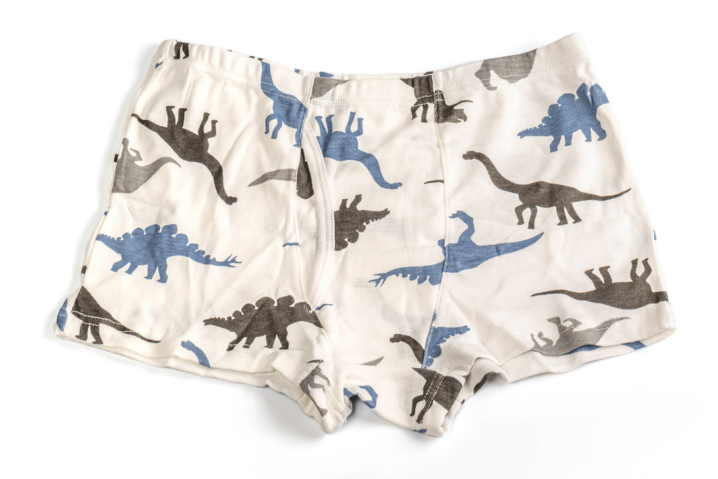 Children's knitted shorts with dinosaurs for boys